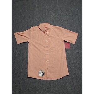 NEW Red Hook Lure Small Shirt orange button front collar fish outdoor pocket